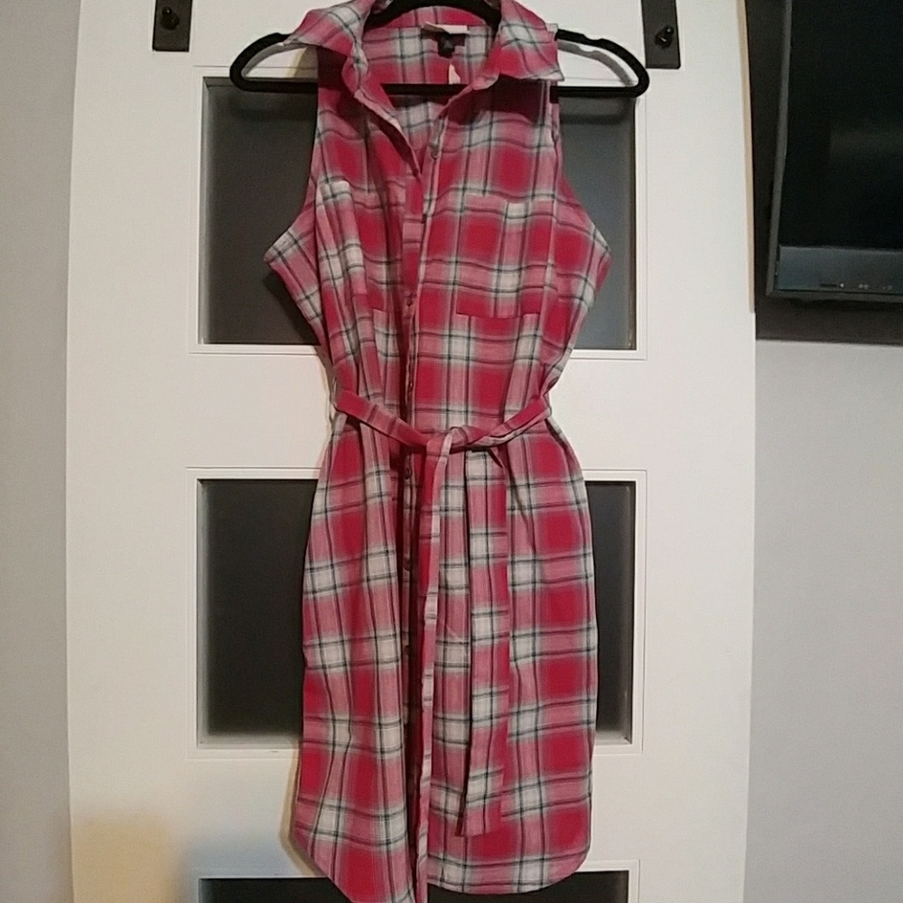 Plaid Sleeveless Dress